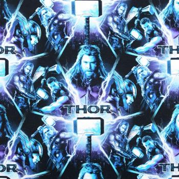 1,40m Reststück Jersey bedruckt - Marvel Avengers Thor